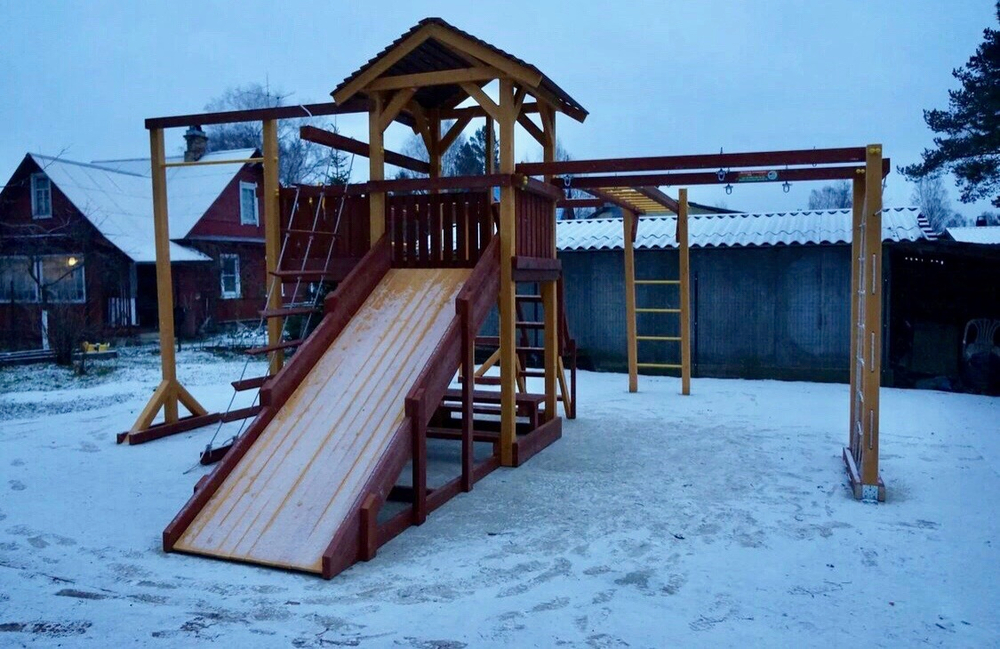 Деревянная детская площадка Савушка "4 сезона" - семейная