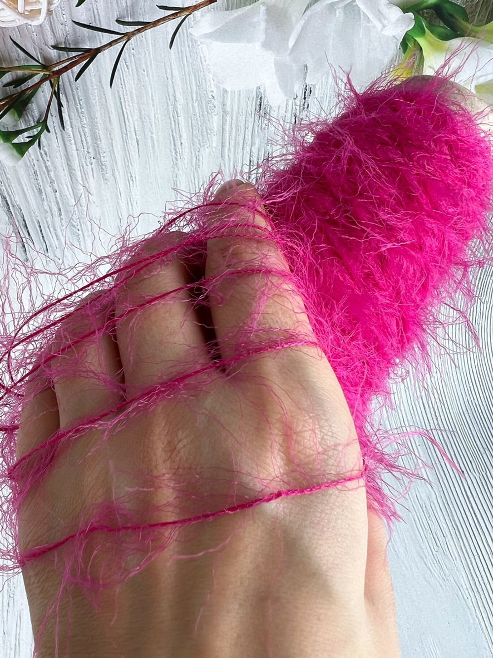 Пряжа для вязания мех Норки декоративная