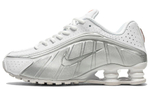 Кроссовки Nike Shox R4 "White And Metallic Silver" (Женская размерная сетка)