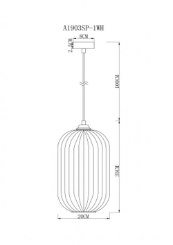 Подвесной светильник Arte Lamp A1903SP-1WH