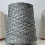 LIZ - Fashion Mill; 85% хлопок, 15% меринос; 2500м/100гр; col.221041, цвет: пастельный бирюзово-коричнево-черничная секционка; S703; Есть бобинки: 150, 60, 127, 88, 150, 215, 215 гр