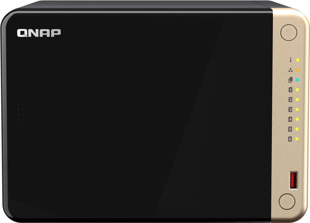 Сетевое хранилище QNAP TS-664-8G 6-bay настольный Celeron N5095