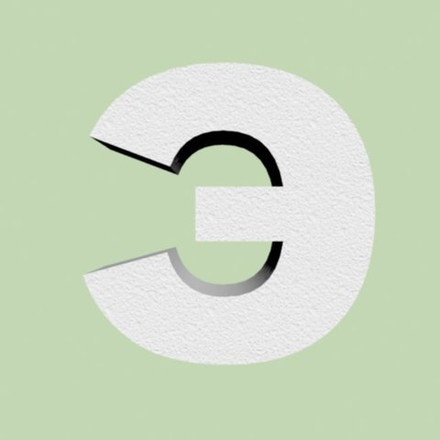 Буква Э  шрифт Arial