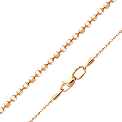 Цепь из красного золота с алмазной гранью (плетение «Шарики»)