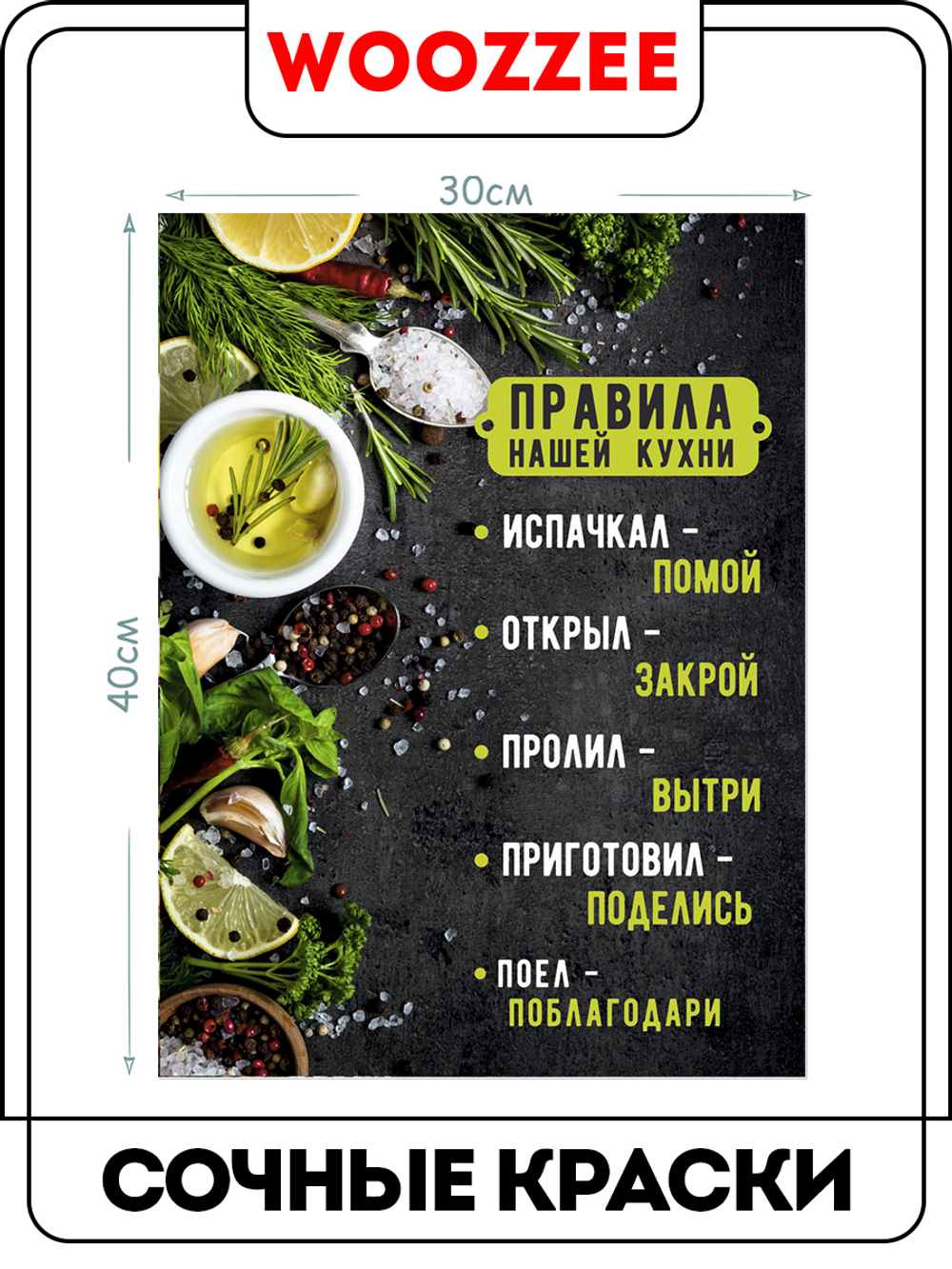 Картина "Правила кухни"