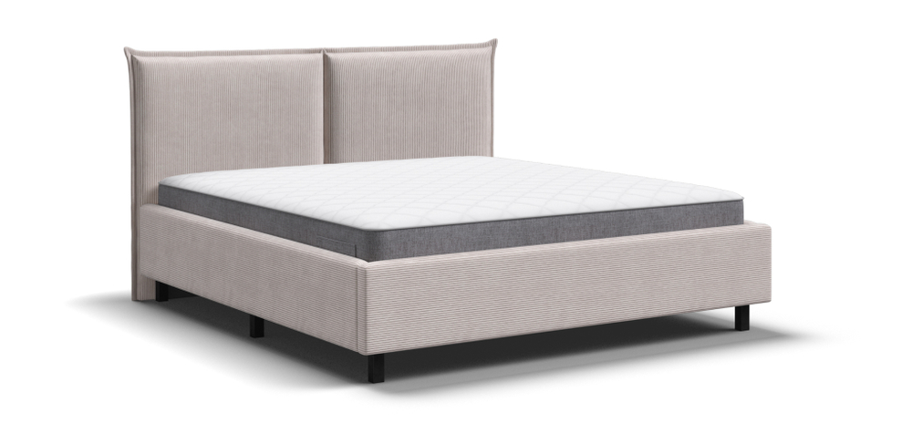 Лео Кровать 160 Вельвет Корд бежевый