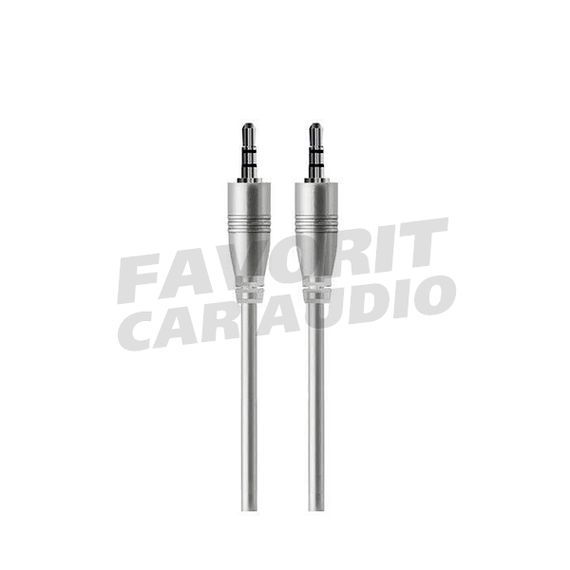 Кабель AUX, Jack 3,5mm(m) - Jack 3,5mm(m) Earldom ET-AUX16, 0.8м, круглый, металл, цвет: серебряный