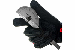 Измерительная линейка HARDEN из нержавеющей стали, с транспортиром, 90 х 150 мм 580718