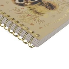 Bloknot \ Блокнот \ Notebook  Записная книжка "Art Journal" А5, 120 л. на гребне, с разделителями "Просто любовь. Милый котик"