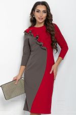 Платье Эванесса (трюфельно-красное) П12746-35М LT Collection