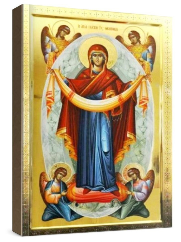 Покров Пресвятой Богородицы (рукописная икона)