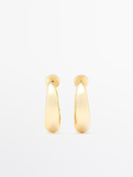 Massimo Dutti Серьги-кольца, золотистый