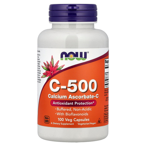 NOW Foods, C-500, аскорбат кальция-C, 100 капсул