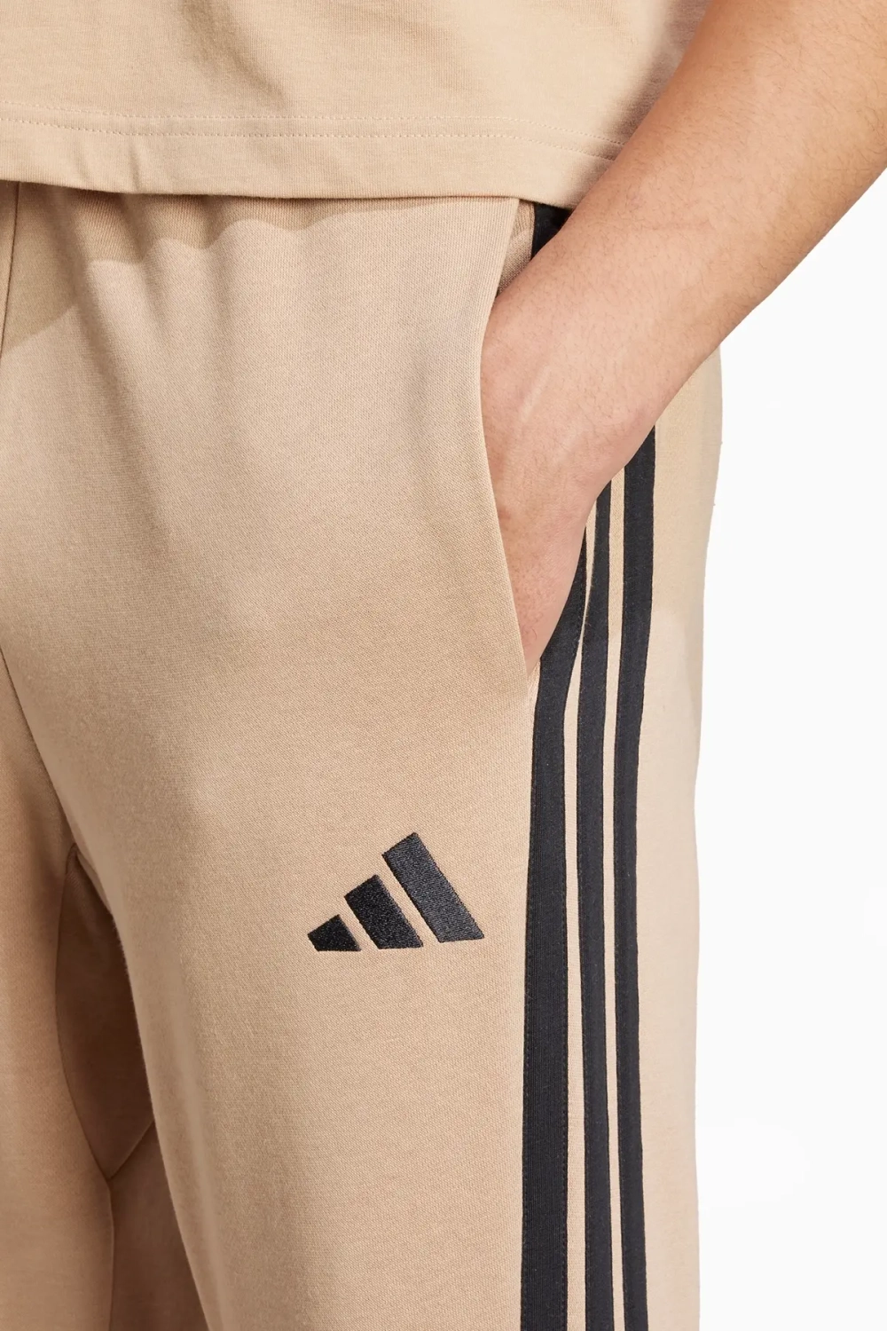 Штаны adidas Essentials 3-Stripes Fleece - бежевый