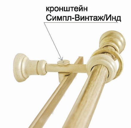 Кронштейн "Симпл-Винтаж, Инд" для крепления профиля к ножке кронштейна d35 мм