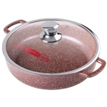 Жаровня литой алюминий 4,5л 30*9,5см «Шоколад» со стеклянной крышкой ж6130аш