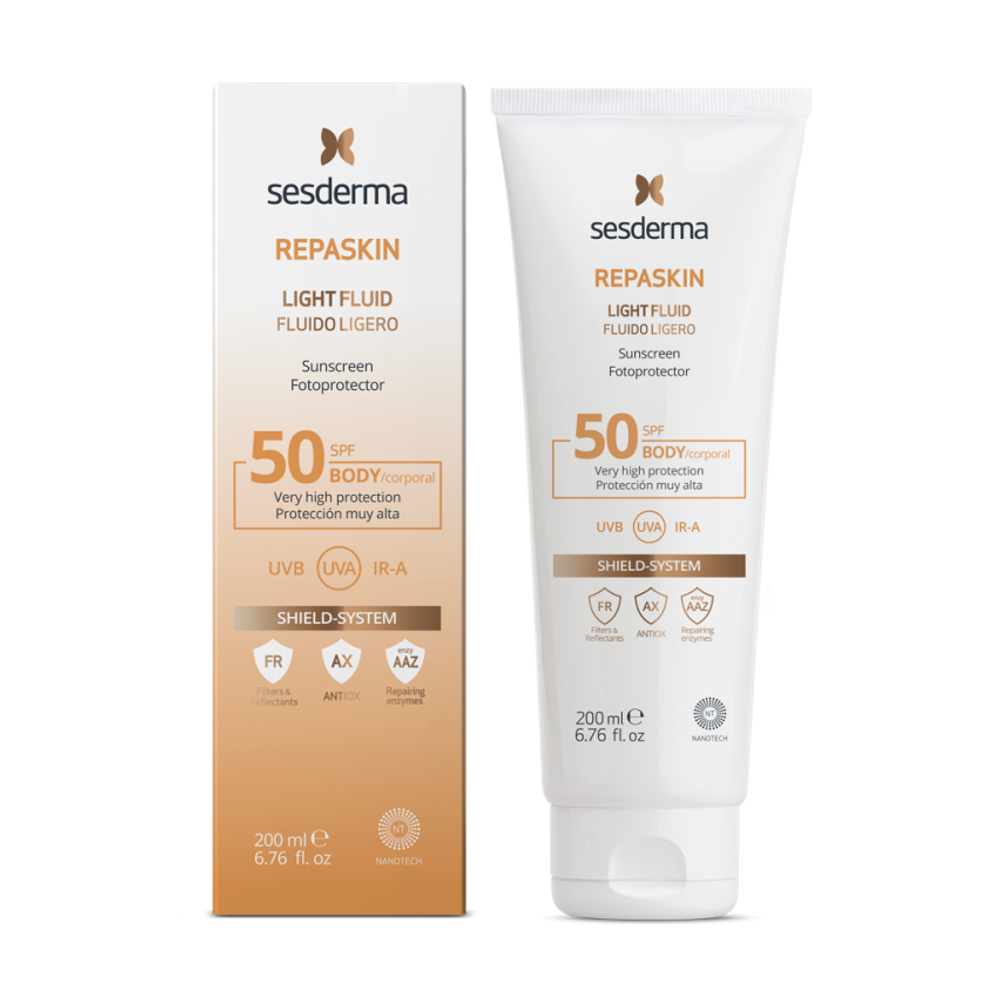 SESDERMA REPASKIN LIGHT FLUID Body sunscreen SPF50
