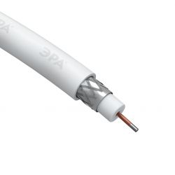 ЭРА Кабель коаксиальный RG-6U, 75 Ом, CCS/(оплётка Al 48%), PVC, цвет белый, бухта 50 м, SIMPLE (12/ |