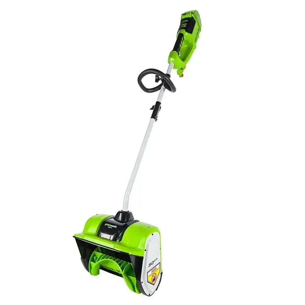 Greenworks GD40SS30K4 40В аккумуляторный снегоуборщик (1 x 4 Ач, ЗУ) ковш 30 см, выброс 6 м 2600807UB