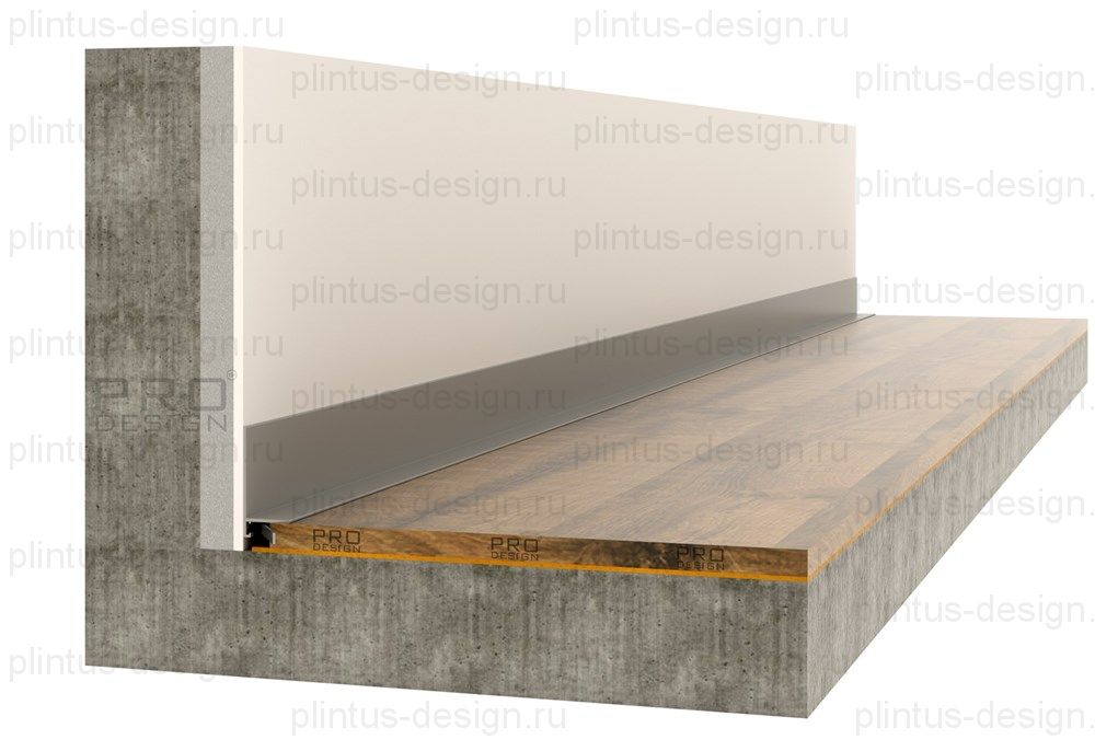 Щелевой плинтус Pro Design Mini L 601 Анодированный 2700мм