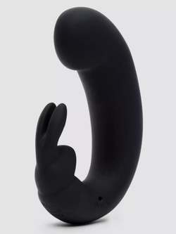 Черный мини-вибратор кролик Sensation Rechargeable G-Spot Rabbit Vibrator - 11,4 см.