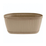 Горшок для цветов InGreen BARCELONA 2,7л, 275х145мм овальный молочный шоколад