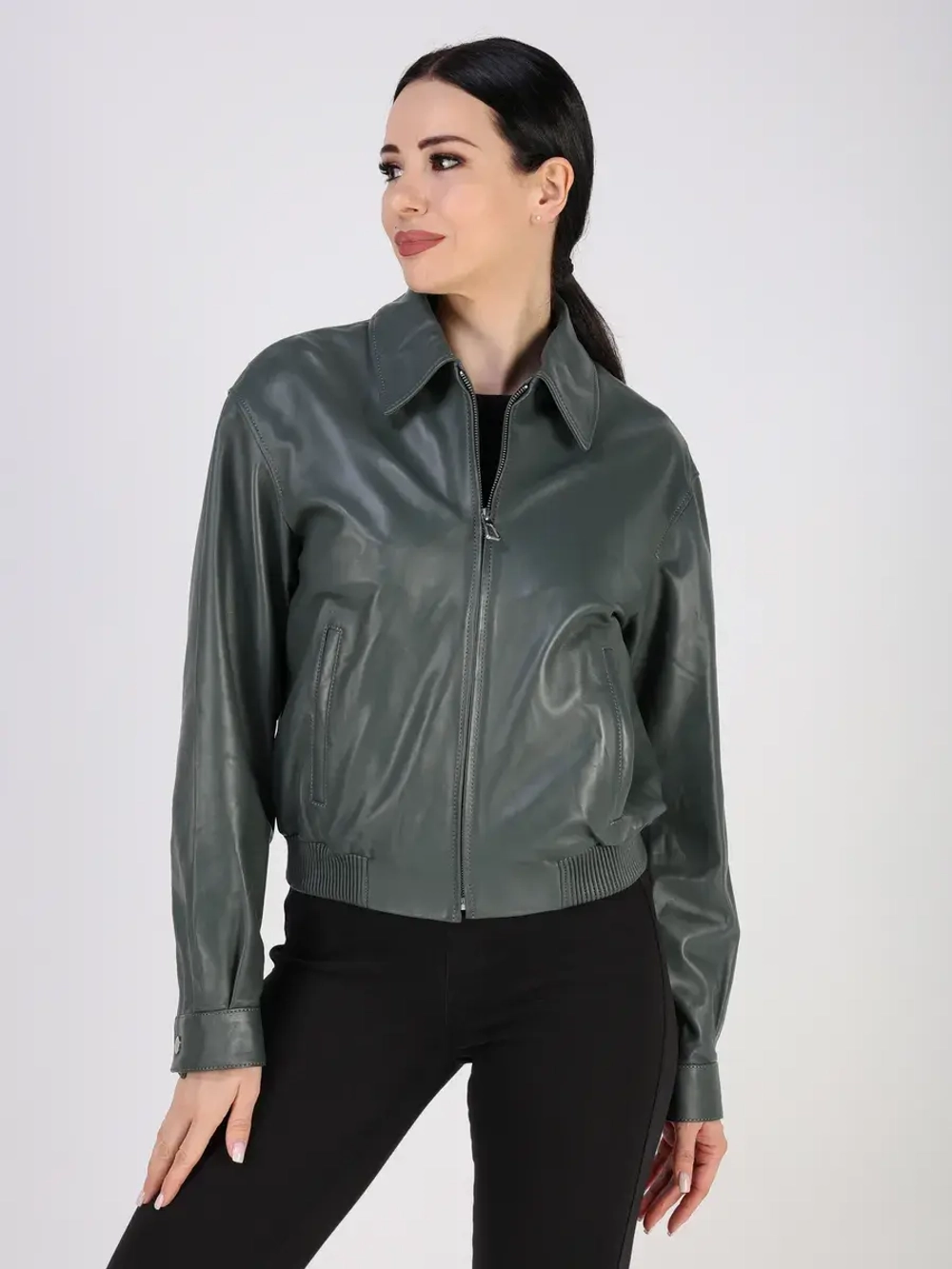 Кожаная куртка демисезонная