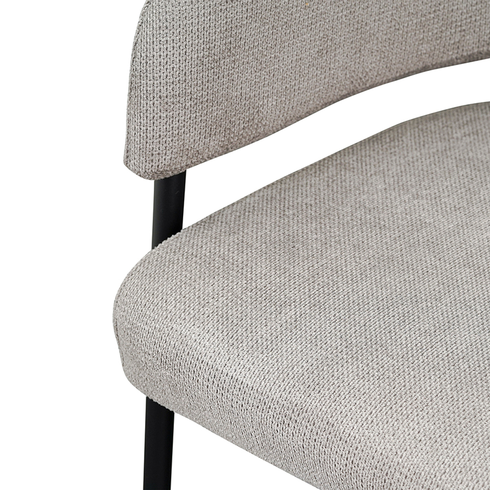 Кресло wendy, фактурный шенилл, серое