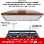 Кухонная вытяжка MACBI DMV Коричневая 650 м/3 , купольная