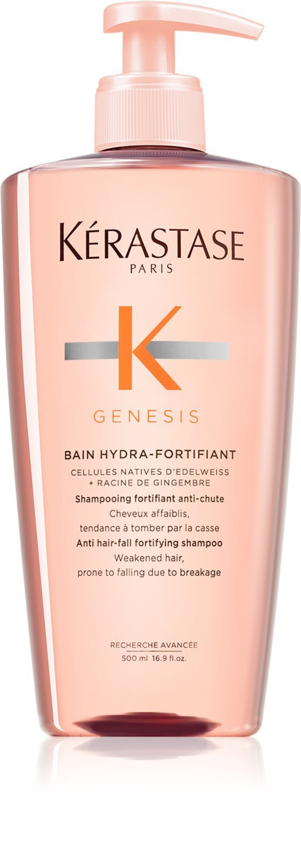 Kerastase Genesis Bain Hydra-Fortifiant - укрепляющий шампунь для истонченных волос со склонностью к выпадению /   500  ml  / GTIN 3474636980291