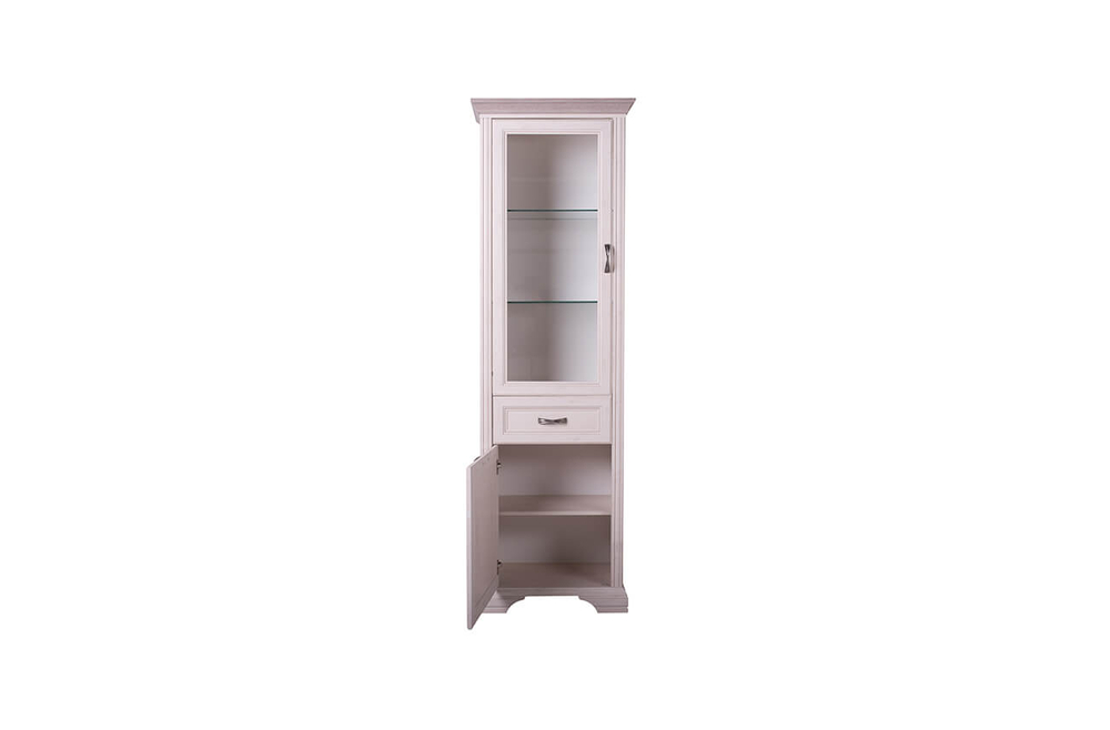 Шкаф с витриной 1V1D1S, MONAKO, цвет Сосна винтаж/дуб анкона