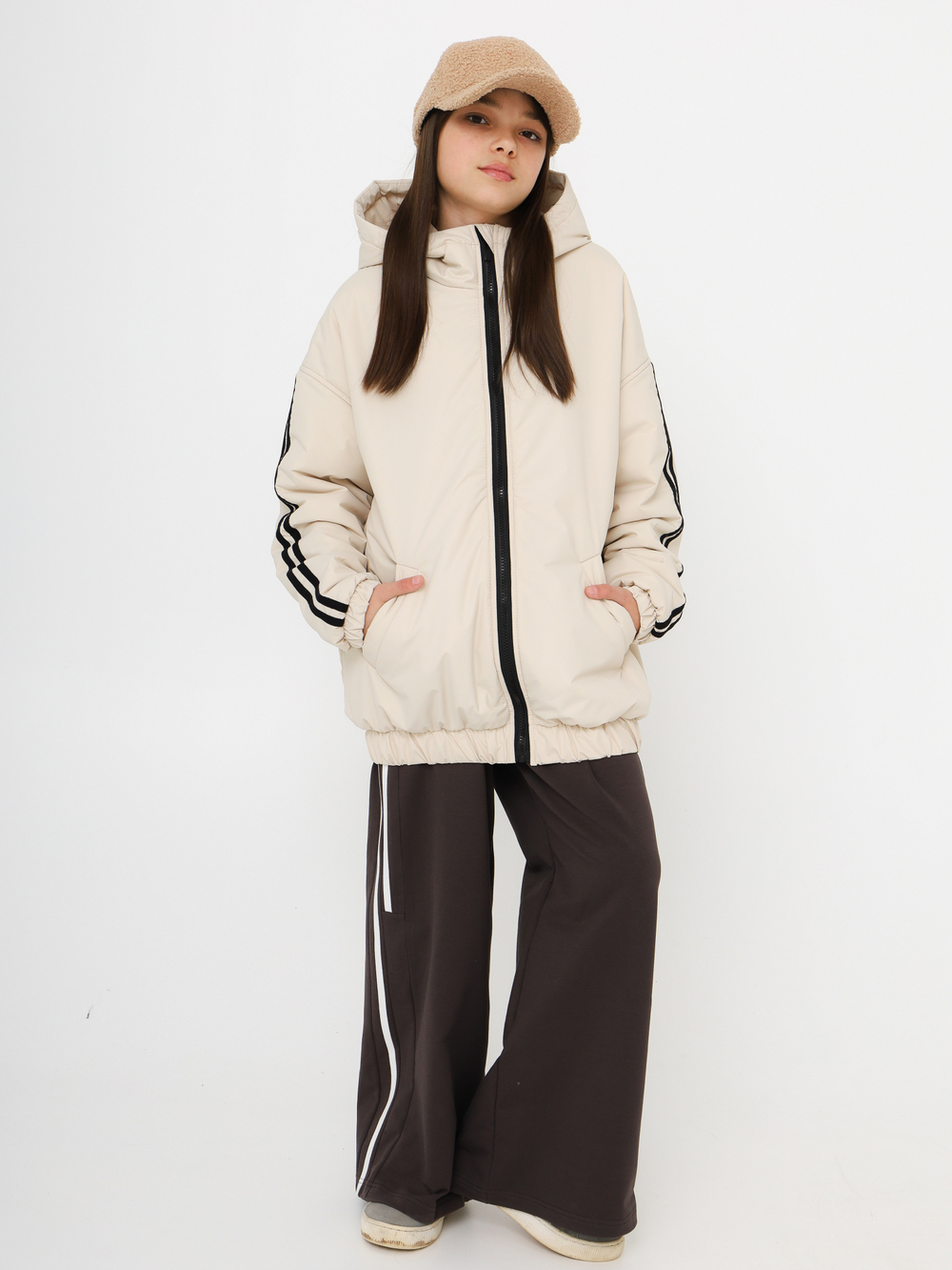 Куртка с лампасом, беж
