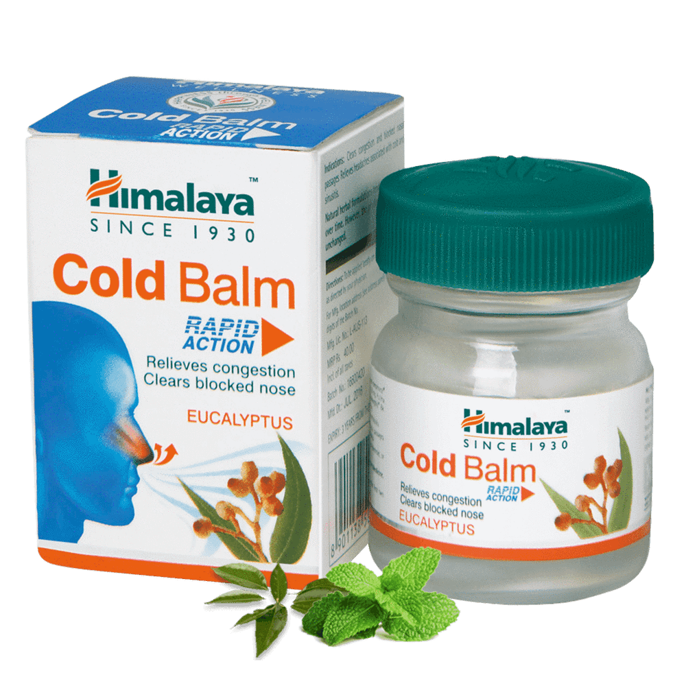 Бальзам Колд Балм от простуды и насморка Cold Balm Himalaya Herbals, 10 гр