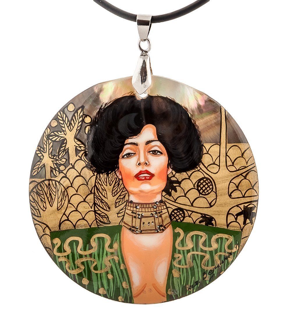 ШК-55/ 42-E Кулон из перламутра «Густав Климт» Земина