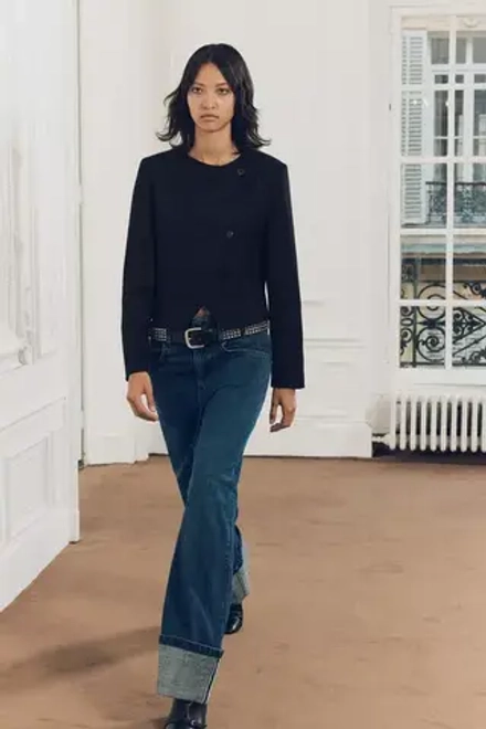 ZARA УКОРОЧЕННАЯ КУРТКА — ZW COLLECTION, ЧЕРНЫЙ