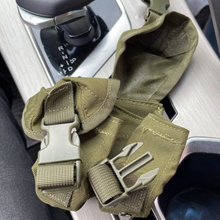 Тактическая военная двойная подсумка под гранаты Олива