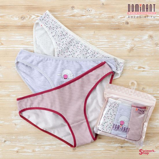 Трусики женские DOMINANT 35000-190, BIKINI, 3 шт. в уп.