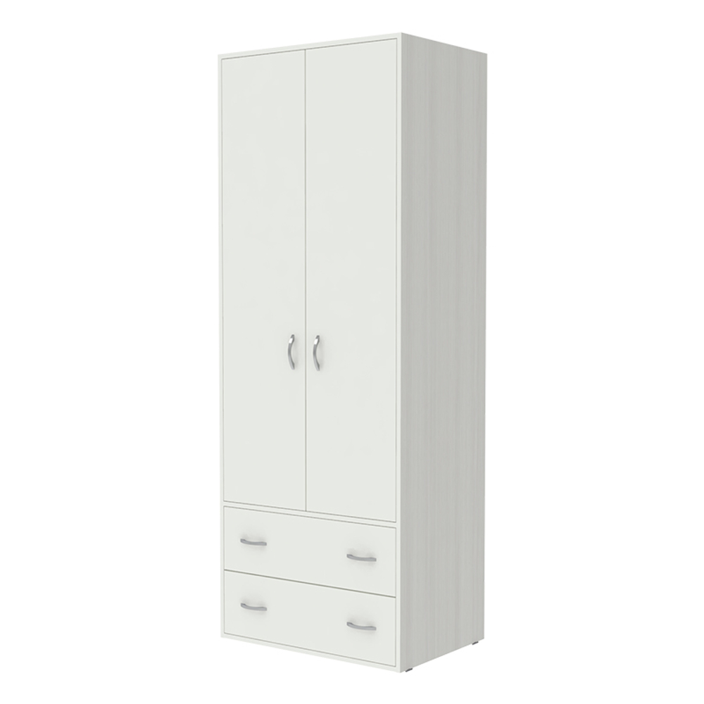 Шкаф 2-х створчатый КарИВи Милана Белое Дерево Белый