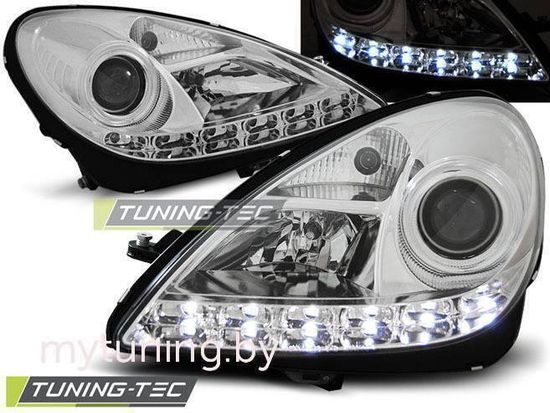 Передние фары daylight chrome для Mercedes SLK R171