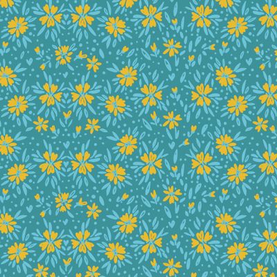 Медовый луг. Дитси принт с мелкими цветочками