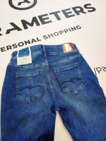 Джинсы женские зауженные STREET ONE slim fit Цвет темно-голубой с эффектом потертости. Размер 27/32 примерно 44/46 русский