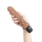 Кофейный вибратор-реалистик 8 Girthy Realistic Vibrator - 24,5 см. (Цвет: кофейный)