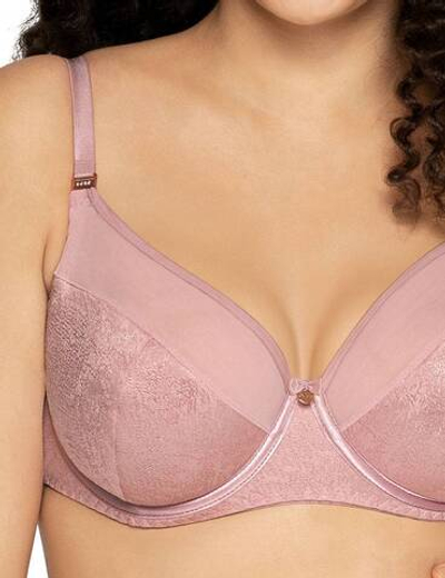Бюстгальтер на косточках с сатиновым блеском (Размер: 80F) (Цвет: нежно-розовый)
