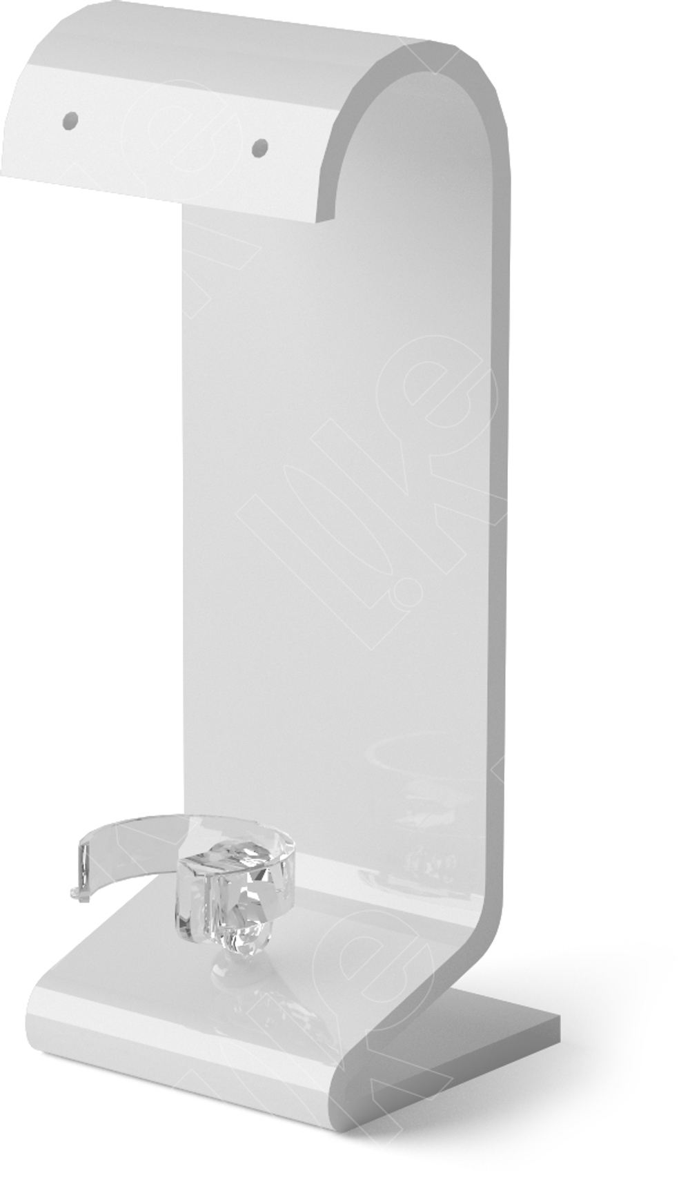 Подставка для гарнитура/кобра/2 отверстия/кольцедержатель/ПЭТ карман для бирки/Н-110 мм.