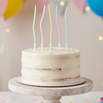 Свечи для торта «Волна» пастельные разноцветные 13 см, 12 шт