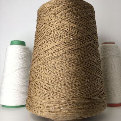 COTTON PAILLETTES; 96% хлопок, 4% пайетки; 400м/100гр; цвет: коричневый, прозрачные паейтки