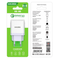 Зарядное устройство Kakusiga KSC-365 QC3.0 3А белое