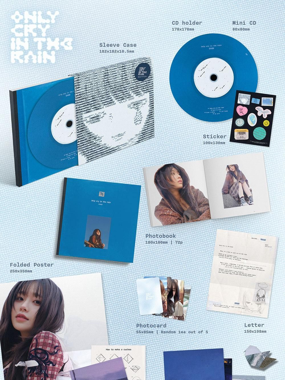 Альбом CHUU - ONLY CRY IN THE RAIN 3rd Mini Album 2 Version SET