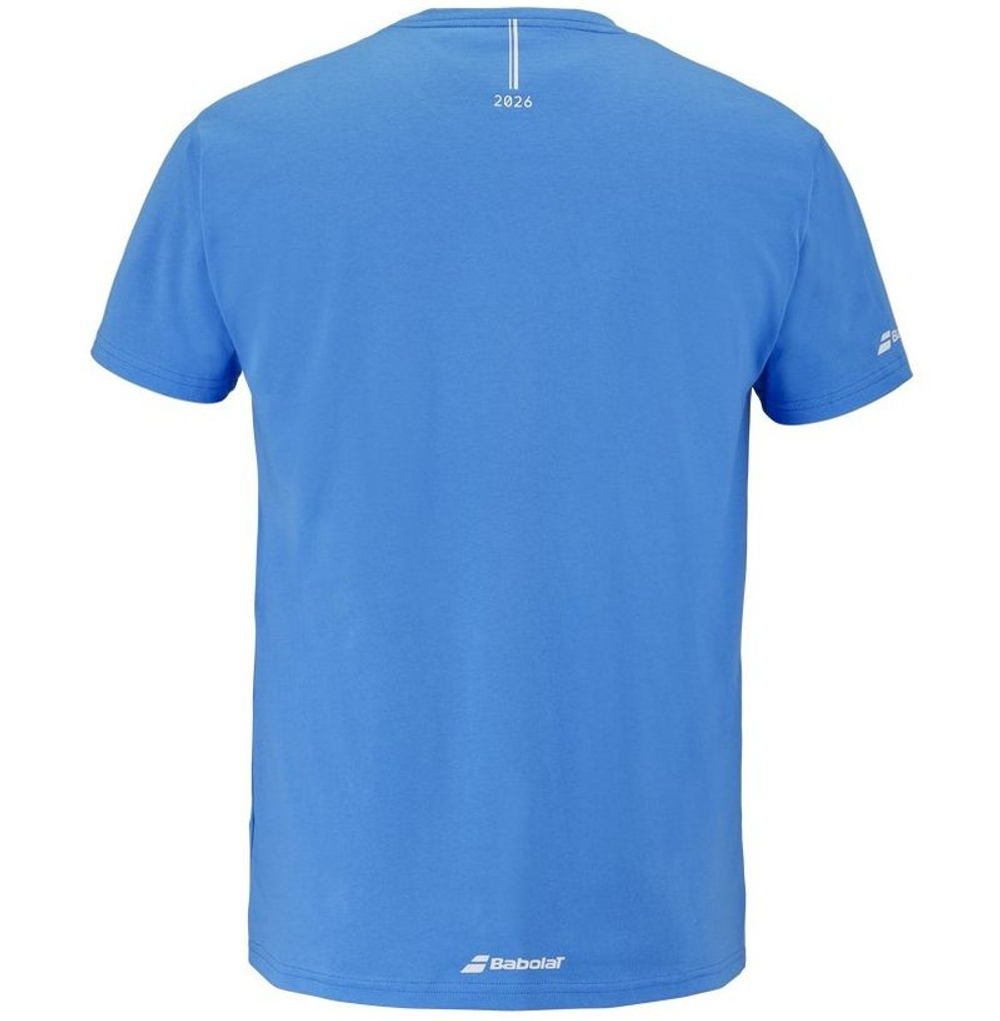 Теннисная футболка Babolat Exercise Message - malibu blue