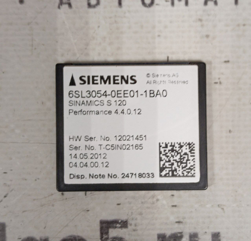 Siemens прочее 6SL3054-0EE01-1BA0 Compact Flash Card с хранения